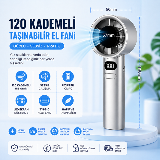 SENXAR™ Taşınabilir Turbo Serinlik Fanı