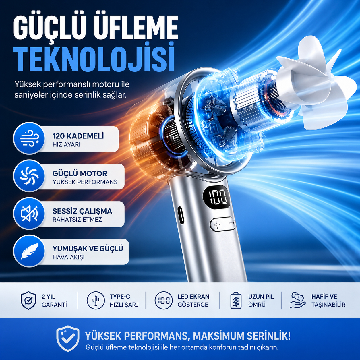 SENXAR™ Taşınabilir Turbo Serinlik Fanı