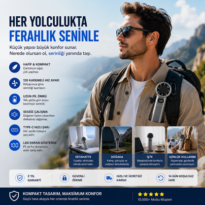 SENXAR™ Taşınabilir Turbo Serinlik Fanı